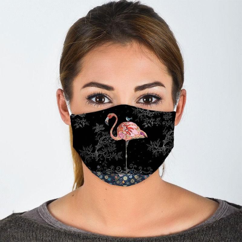 Flamingo Shadow Face Mask - TeeUni