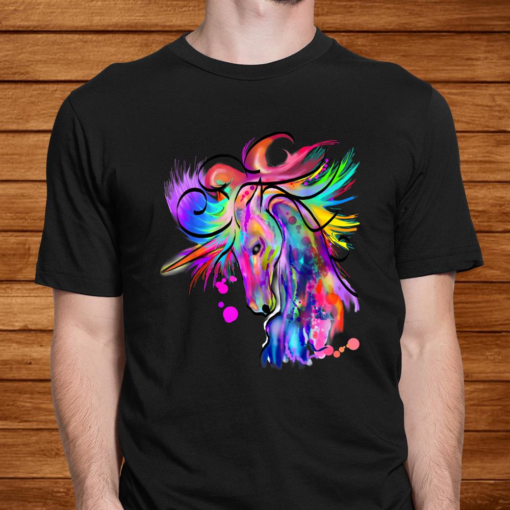 Colorful Rainbow Cute Beautiful Unicorn Shirt