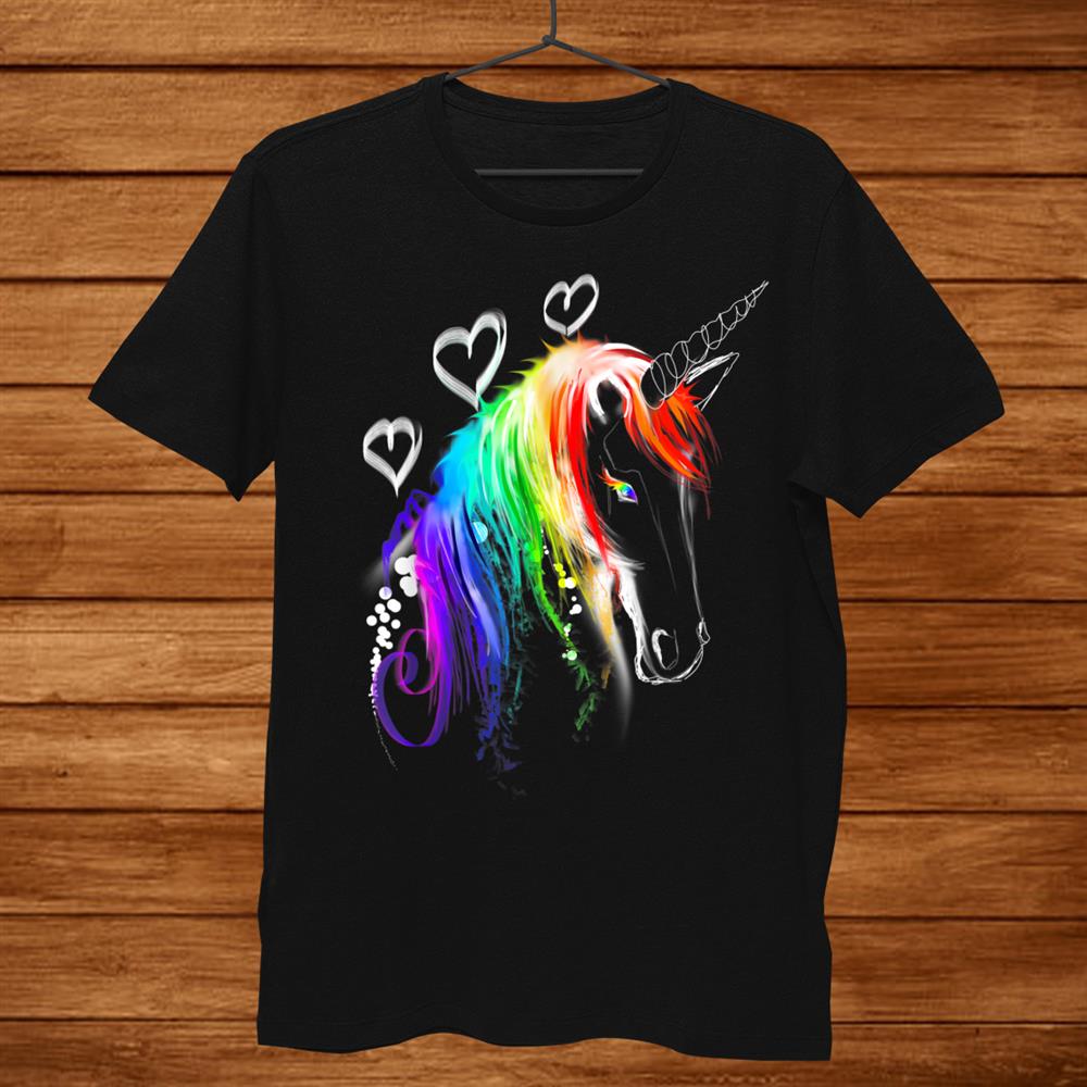 Colorful Rainbow Cute Funny Unicorn Rave Shirt