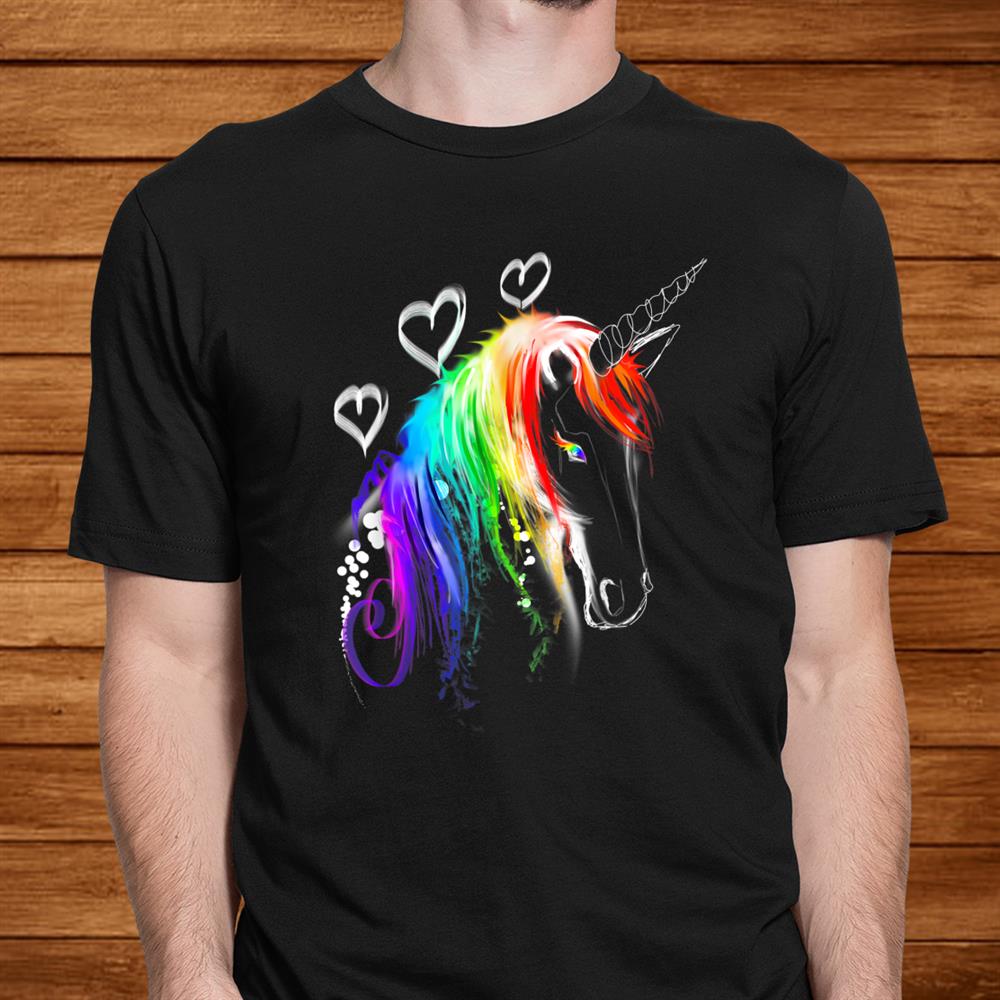 Colorful Rainbow Cute Funny Unicorn Rave Shirt