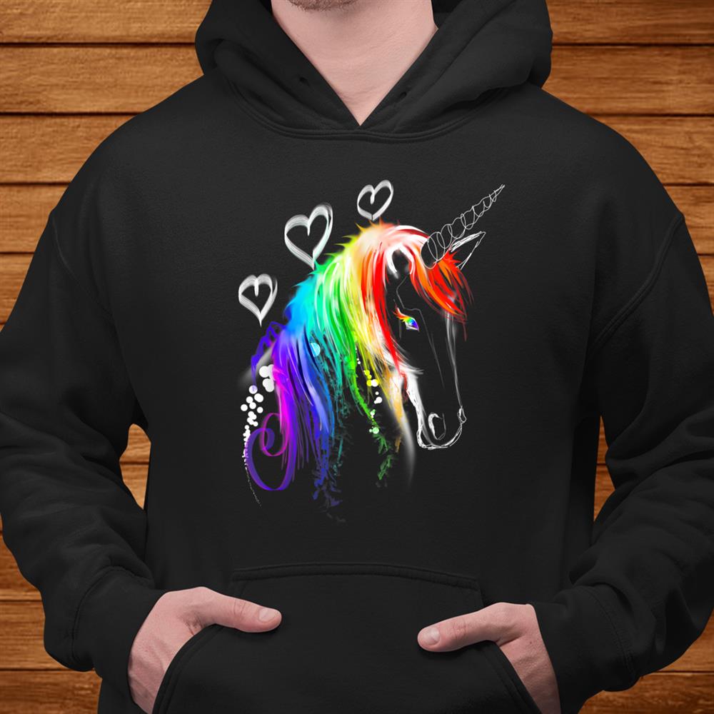 Colorful Rainbow Cute Funny Unicorn Rave Shirt