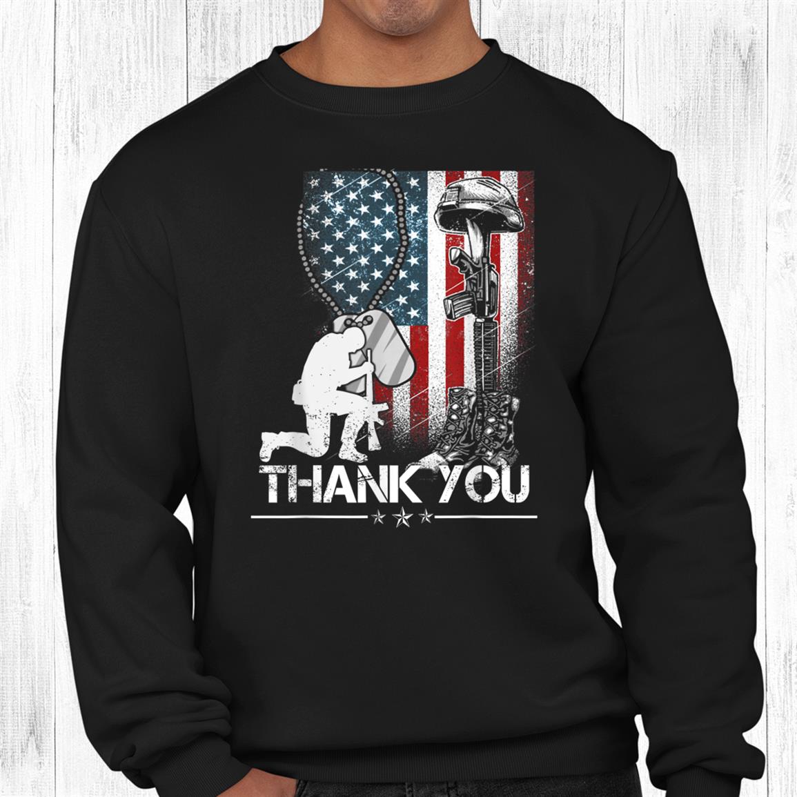 Distressed Memorial Day Shirt Flag Military Boots Dog Tags Shirt