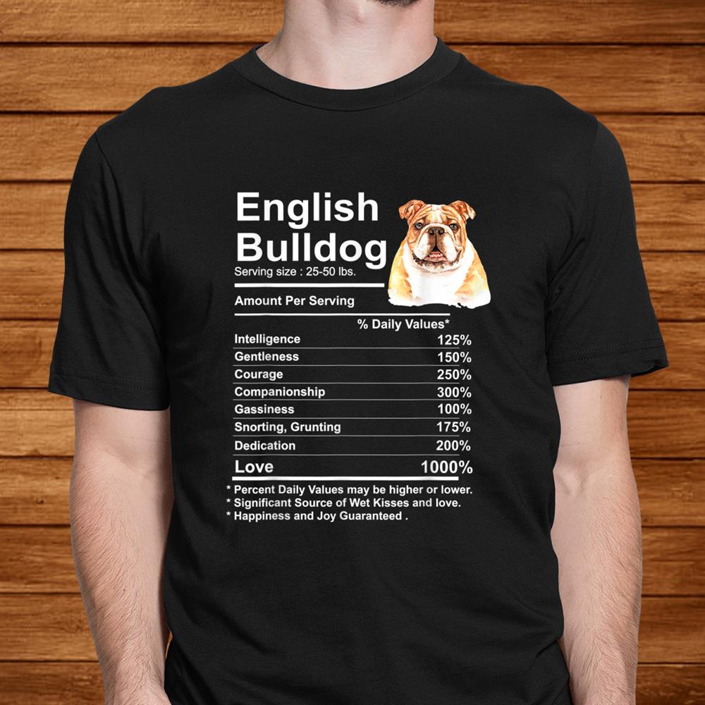 English Bulldog Facts Gift Funny English Bulldog Mama Shirt