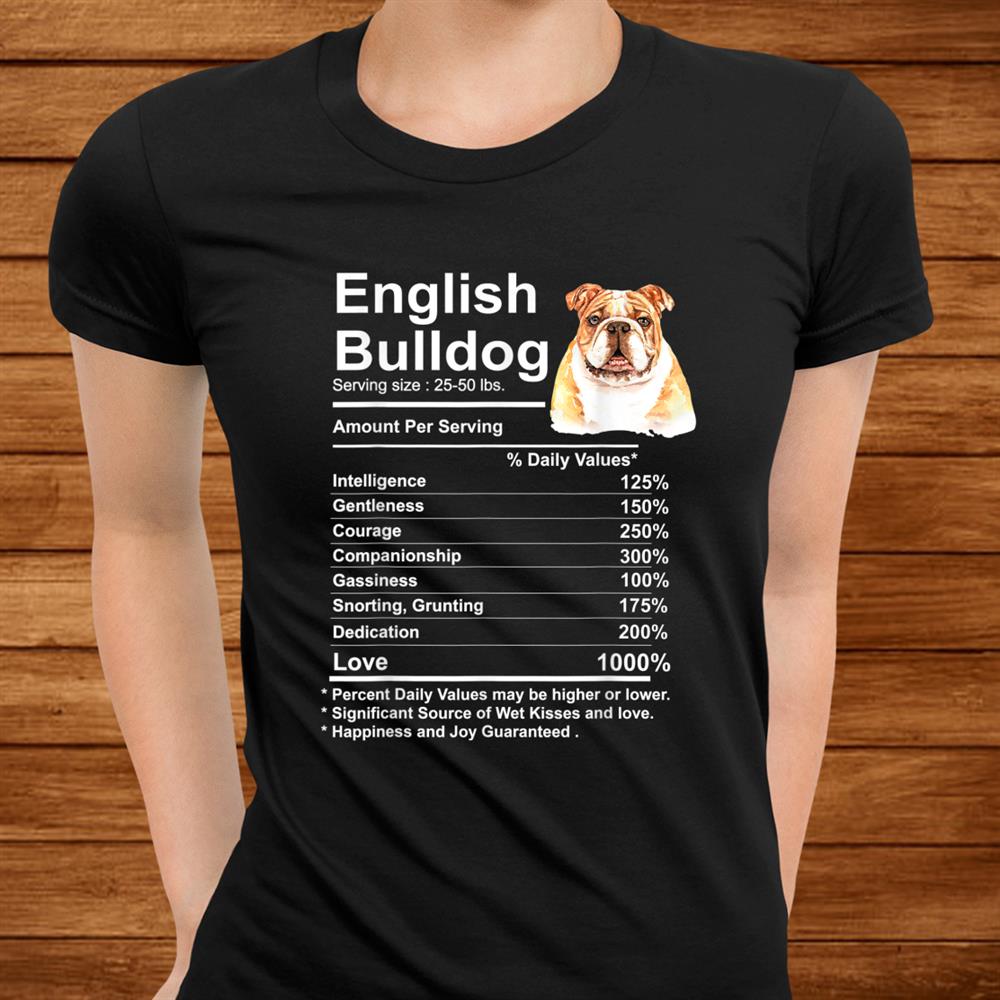 English Bulldog Facts Gift Funny English Bulldog Mama Shirt