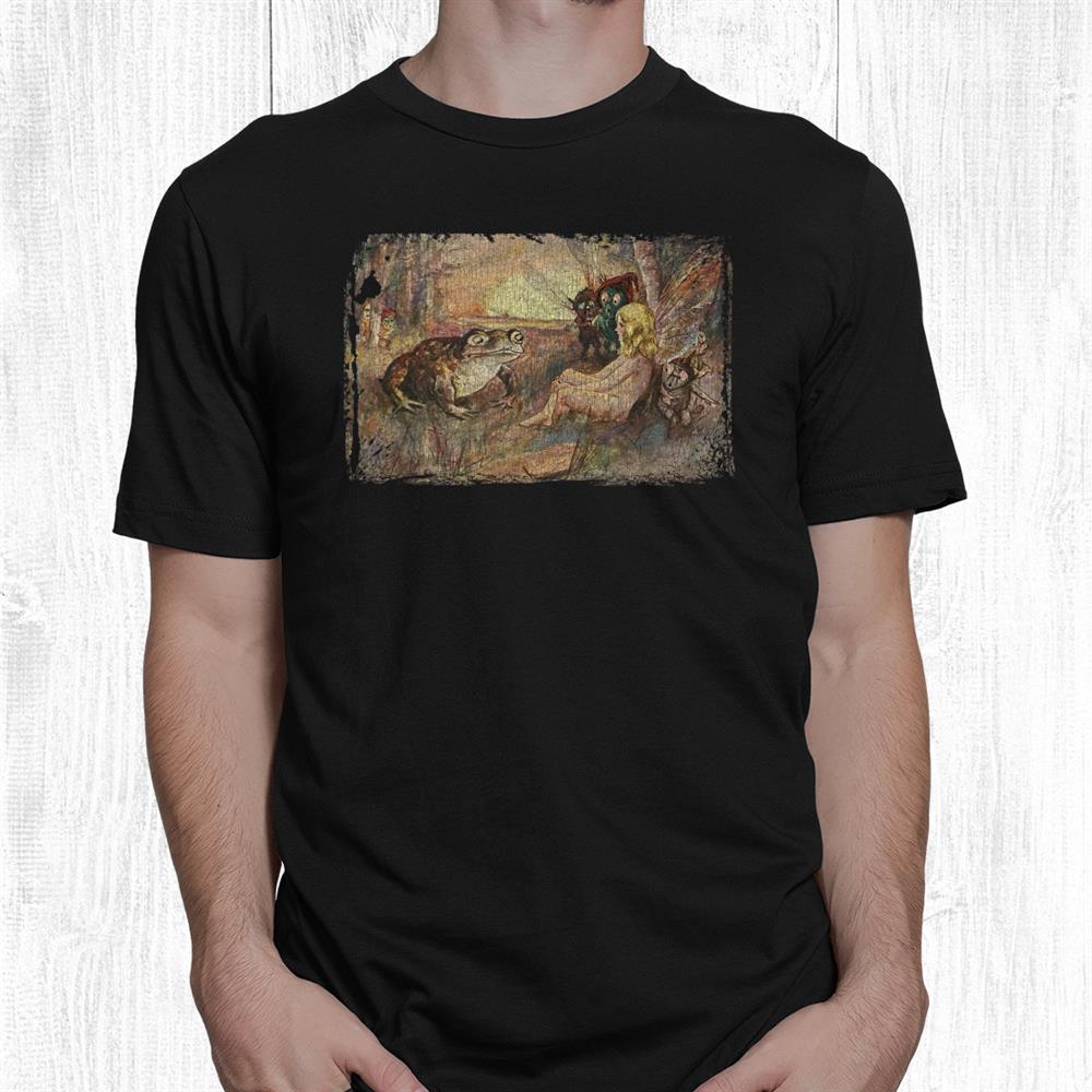 Fairy Grunge Fairycore Aesthetic Cottagecore Goth Frog Shirt