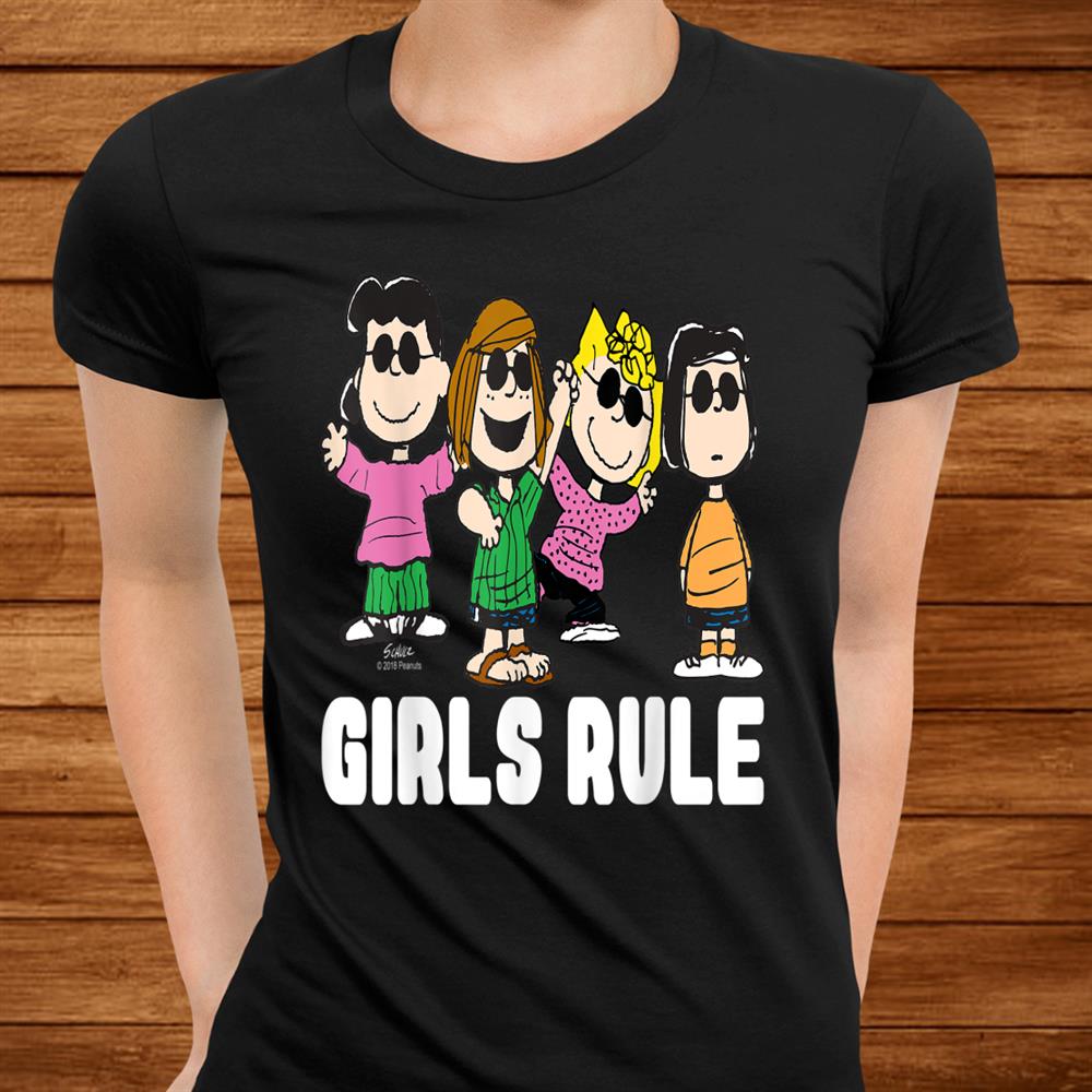 Black Girls Rule Peanuts Snoopy Lucy Peppermint Patty T Shirt men's S-6XL Black Girls Rule Peanuts Snoopy Lucy Peppermint Patty T Shirt men's S-6XL