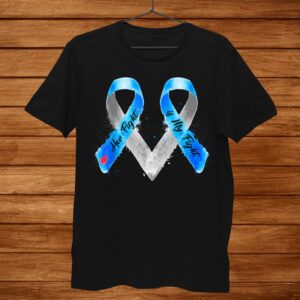 Her Fight Is My Fight Blue Ribbon Type Diabetes Awareness Shirt