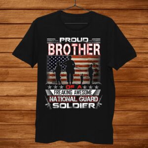 Proud Brother Of National Guard Soldier Military Sibling Shirt