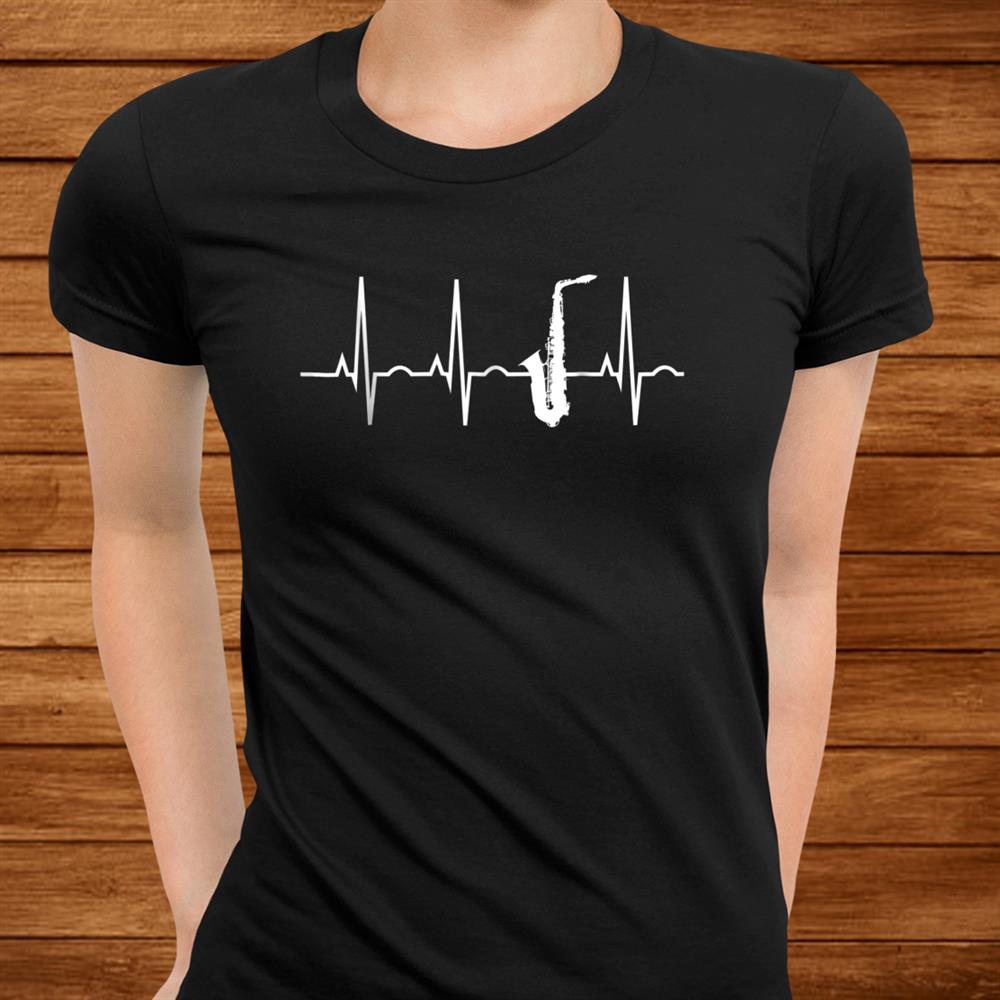 Saxophone Player Shirt Saxophone Heartbeat Shirt
