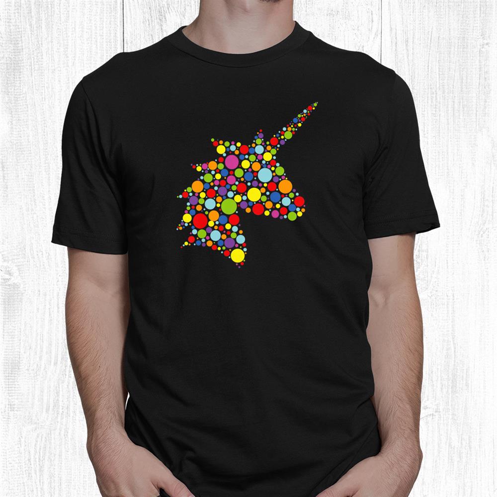 Unicorn Head Colorful Colors Silhouette Shirt