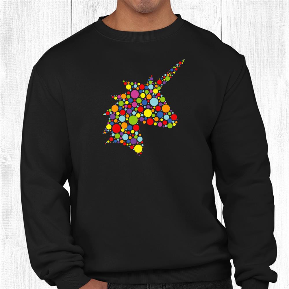 Unicorn Head Colorful Colors Silhouette Shirt