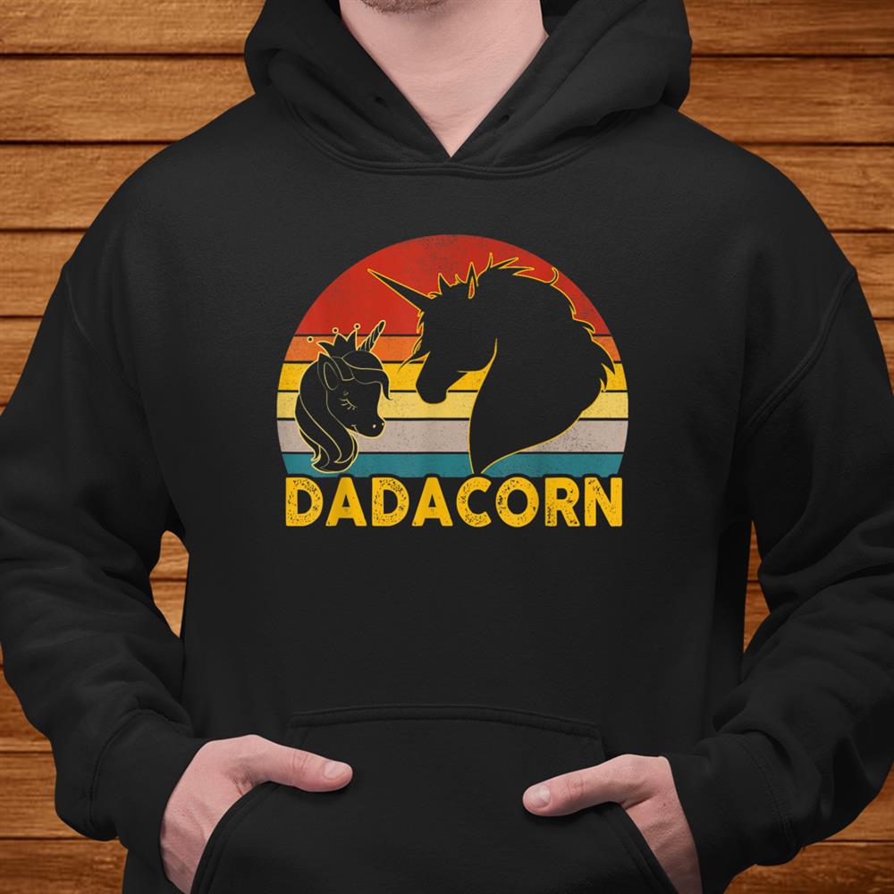 Vintage Dadacorn Unicorn Dad And Baby Shirt