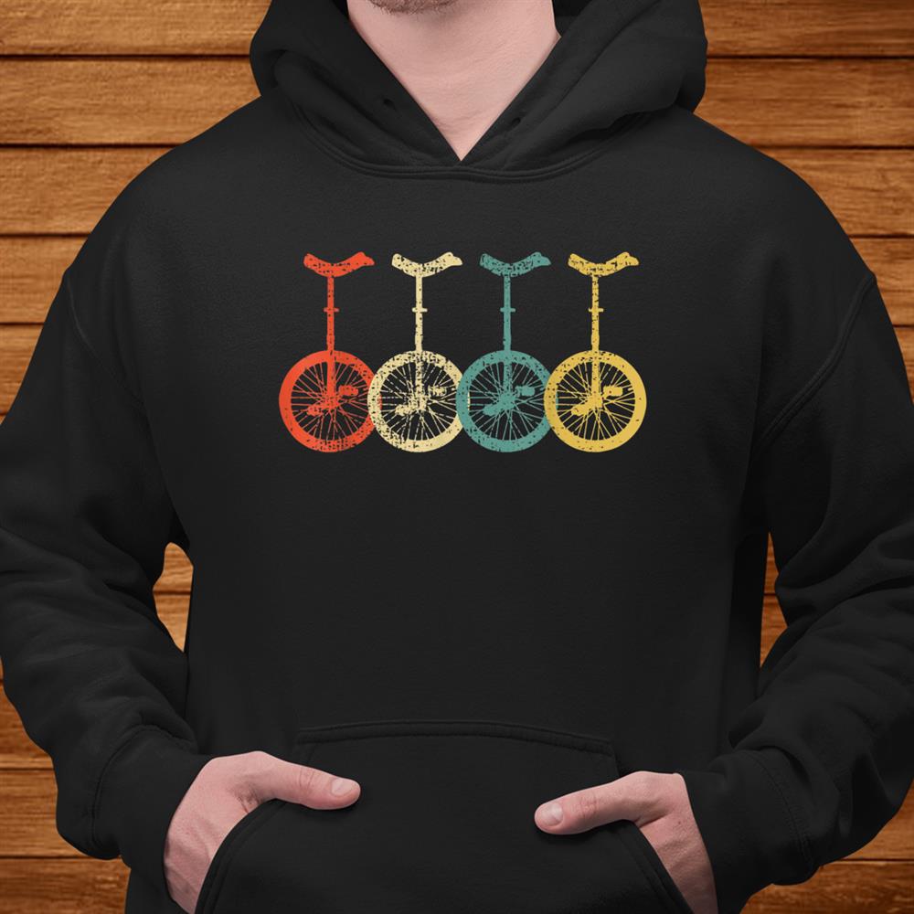 Vintage Retro Unicycle Monocycle Cyclist Artist Sport Shirt