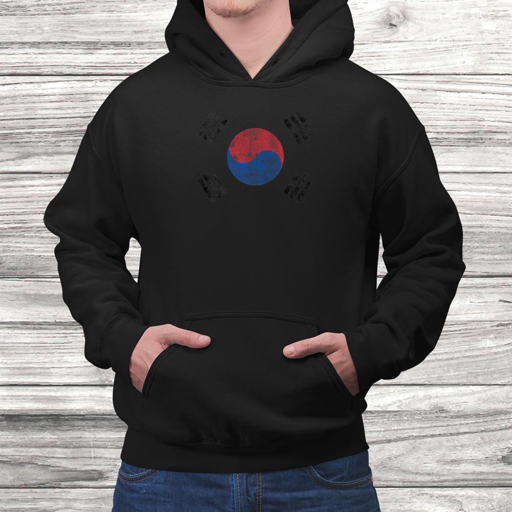 Vintage South Korean Flag Of South Korea Retro Souvenir Gift Premium Shirt