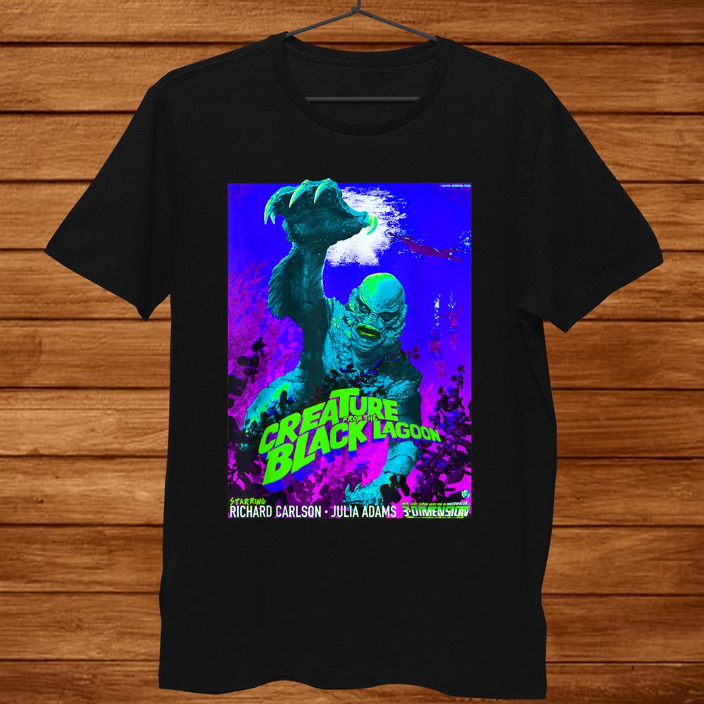Vintage Water Lagoon Creature Classic Horror Movie Shirt