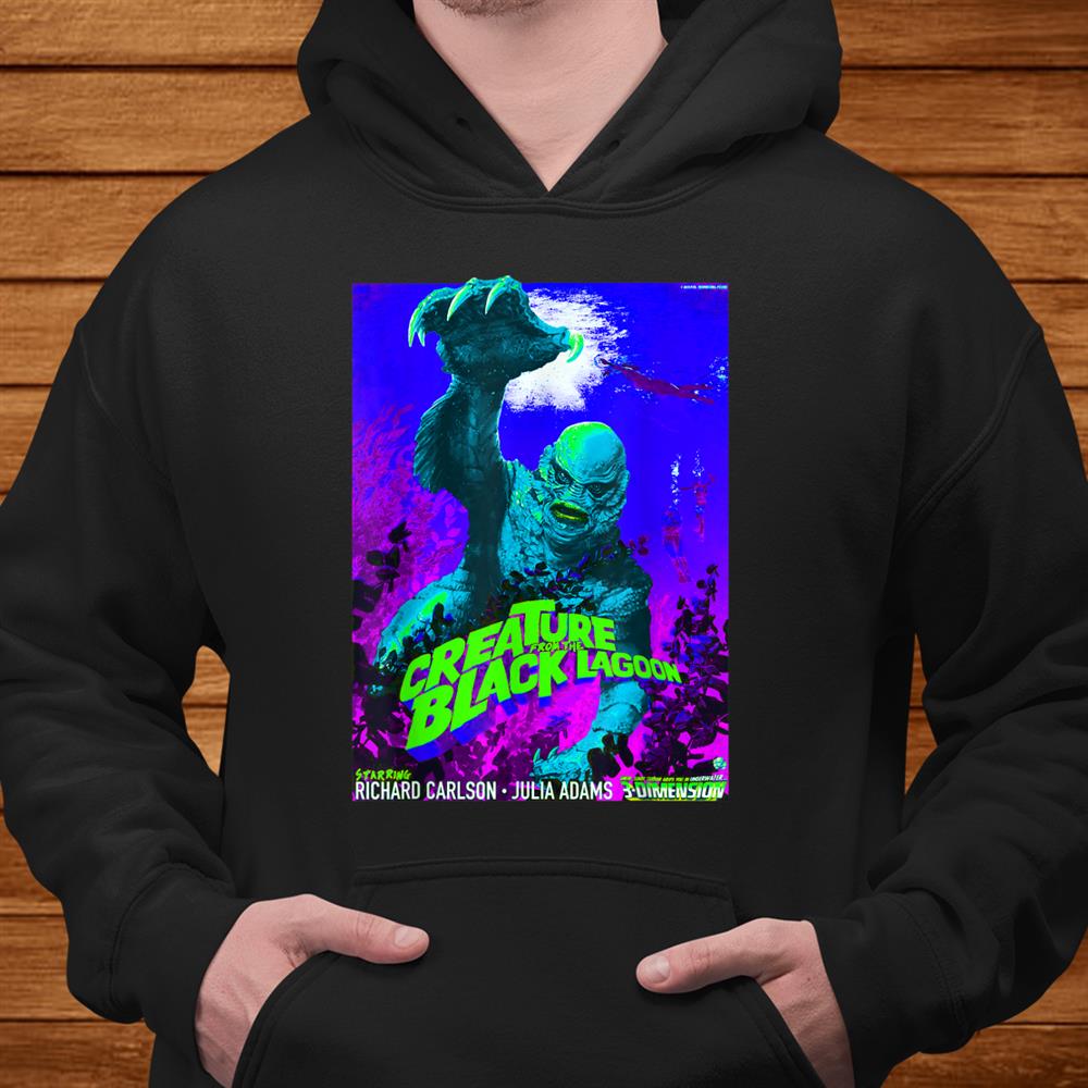 Vintage Water Lagoon Creature Classic Horror Movie Shirt