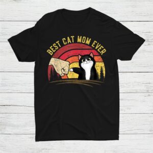 Vintage Best Cat Mom Ever Cat Shirt