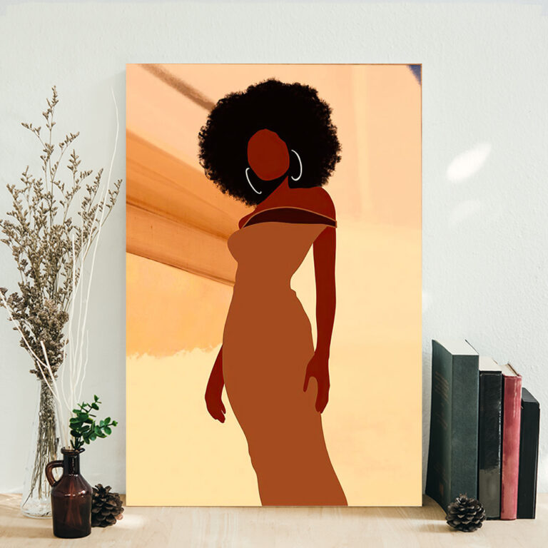 African American Afro Black Woman Poster - Teeuni