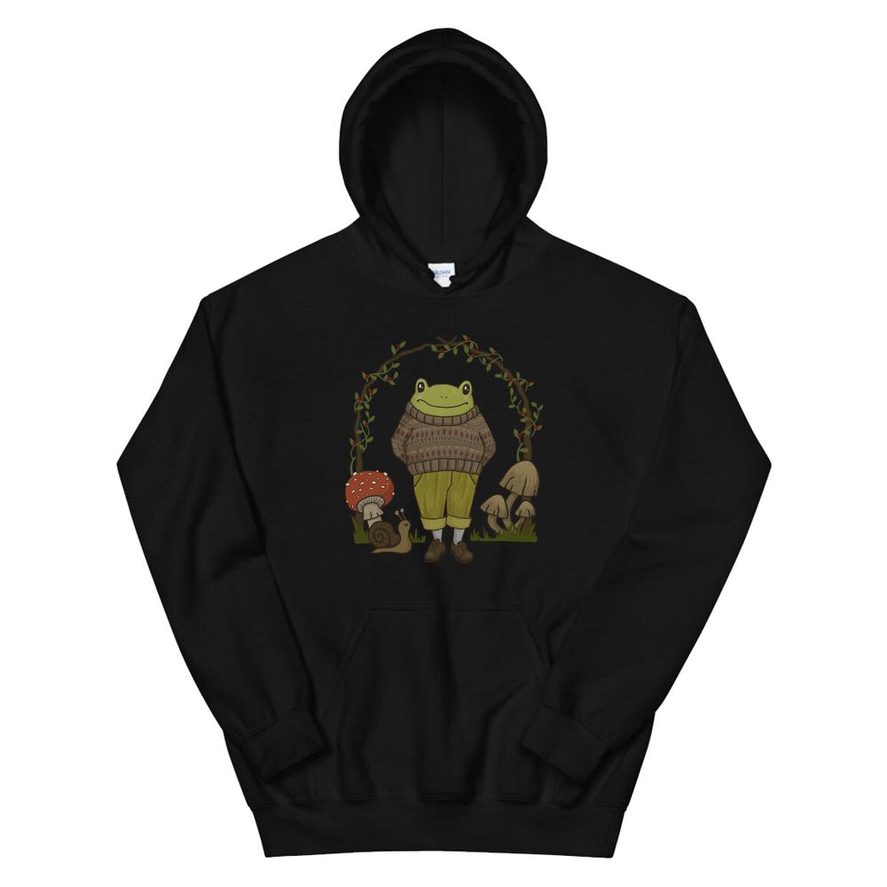 Goblincore Aesthetic Frog Mushroom Cottagecore Dark Academia Hoodie