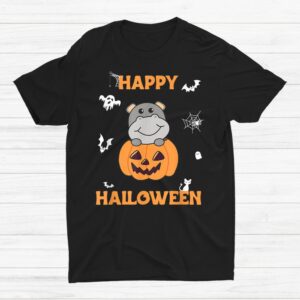 Hippo In Pumpkin Hippos Happy Halloween Shirt