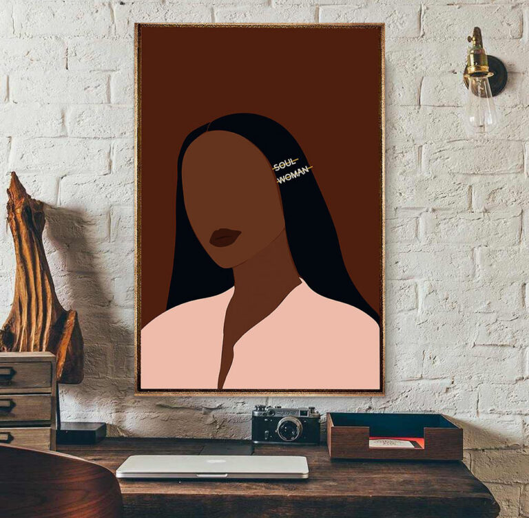 African American Afro Soul Woman Black Girl Poster - Teeuni
