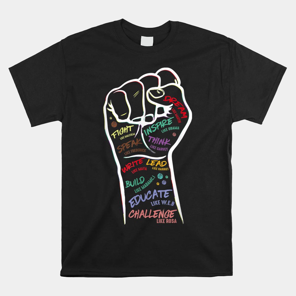 Fist Hand Black Lives Matter Black History Month Freedom Shirt