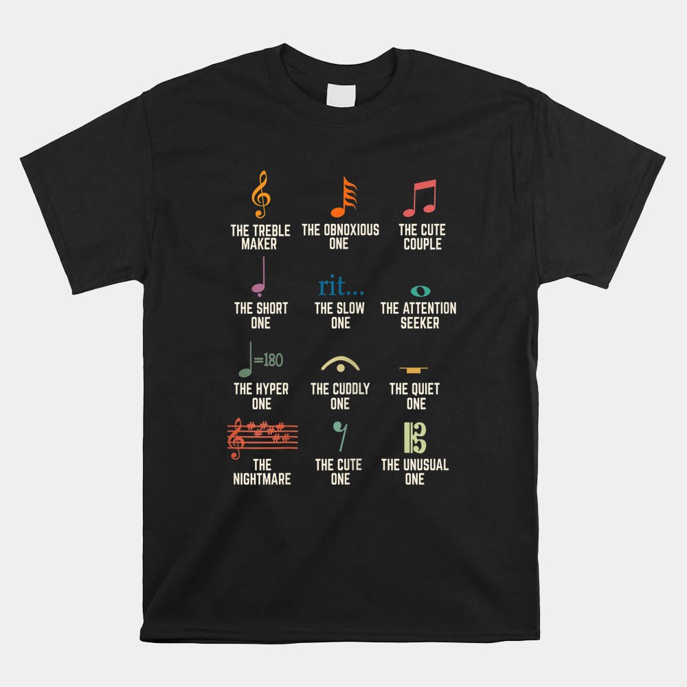 Musical Notes Symbol Definition Humor Musician Shirt