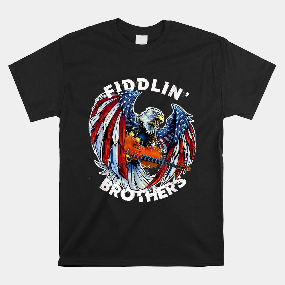 Usa Eagle Fiddlin Brothers Violin Shirt