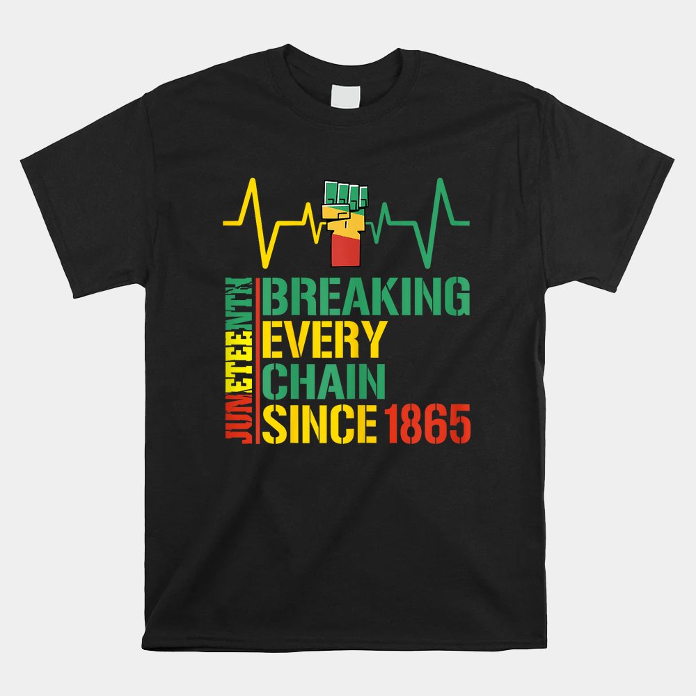 Juneteenth Breaking Every Chain Since 1865 Black History Shirt