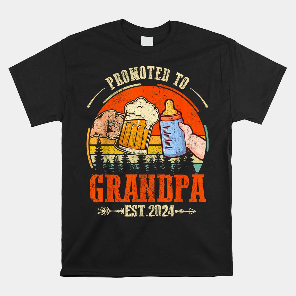 Promoted To Grandpa Est 2024 Shirt