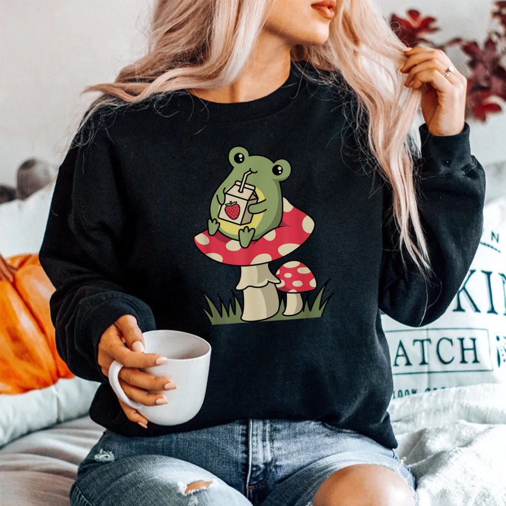 Cottagecore Frog Shirt Cottagecore Aesthetic Frog Mushroom Shirt